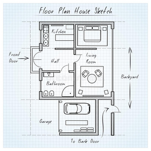 平面图房屋草图照片