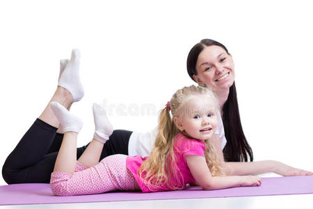 学习 幸福 小孩 妈妈 身体 活动 健身 教育 健身房 运动