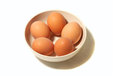 鸡蛋在盘子里