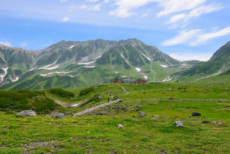 阿尔卑斯山 希达 高地 风景 植物 散乐 路线 攀登 日本