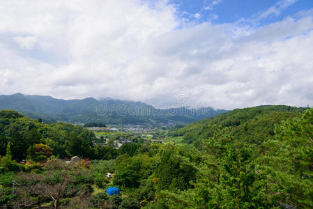 城市 长野 风景 稻田 日本 自然 文化 领域 范围 季节