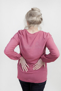 抽筋 损害 后面 治疗 长者 粉红色 疾病 医学 女人 压力