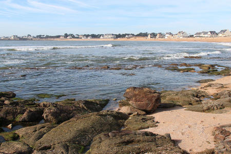 自然 瘟疫 岩石 可爱的 阿科比 布列塔尼 海滩 孜然 大西洋