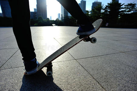 建筑 溜冰鞋 动态 能量 奥利 滑板 行动 早晨 极端 复制