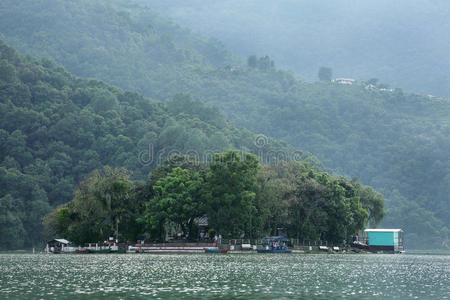 尼泊尔 费瓦 博卡拉 喜马拉雅山 流动的 菲瓦 场景 塔尔