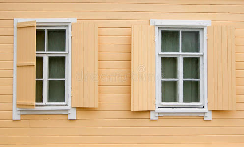 古老的 窗户 外观 建筑 房子 窗口 玻璃 奶油 纹理 古董