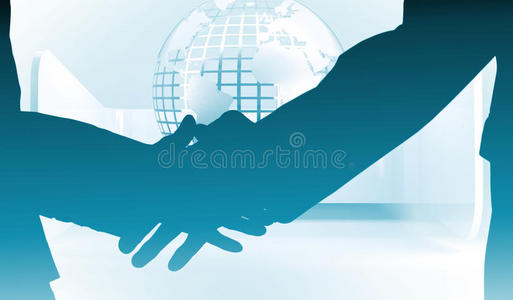 商业人士握手亲密的复合形象照片