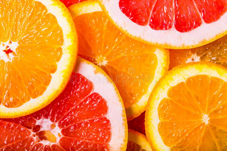 葡萄水果和橘子背景