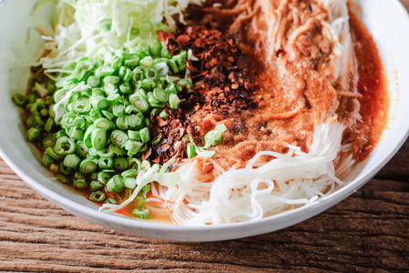 粉丝 午餐 纹理 传统 大米 饮食 食物 泰语 烹调 面条