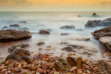 海滩 风景 地平线 海岸线 海景 季节 黄昏 自然 反射