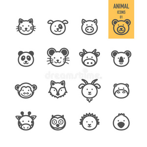 动物脸图标设置。