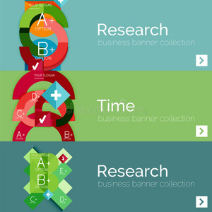 平面设计矢量信息横幅与