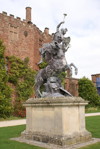 马术雕像，鲍维斯城堡，威尔士，威尔士，英格兰