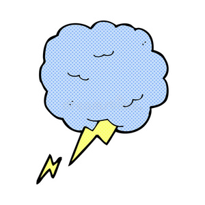 打雷卡通漫画卡通雷云符号照片