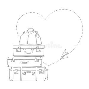 废品 空气 手提箱 放松 袋子 堆栈 航空 简单的 假日