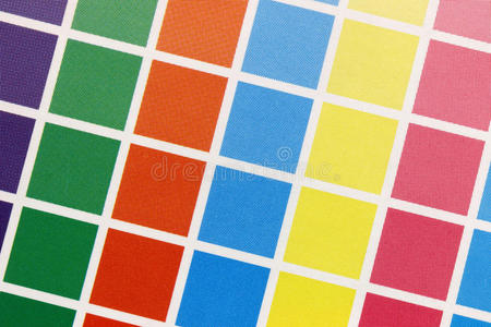 青色测试打印从上面特写cmyk测试打印照片