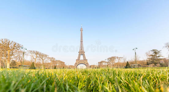 埃菲尔铁塔花园春天巴黎
