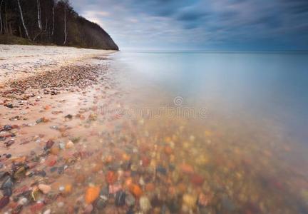 美丽的 岩石 黎明 海事 颜色 自然 风景 东南方 海滨