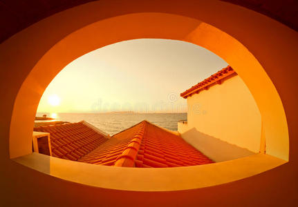 美女 海湾 假日 海滩 爱琴海 风景 求助 建筑学 浪漫的