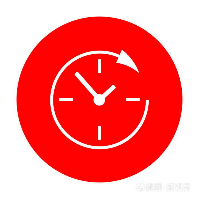 服务和支持为客户在日夜 24 小时。白色图标上的红色圆圈