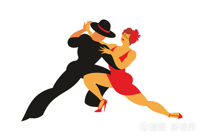 探戈舞者插画-正版商用图片1qiqmy-摄图新视界