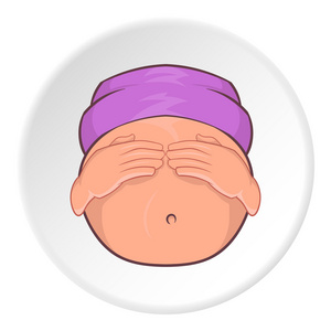 矮胖的女人捏她胖的肚子矢量插图一只可爱的卡通大熊猫躺在肚子上