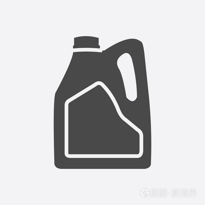 浇注机油图标黑色单一的汽车维修图标