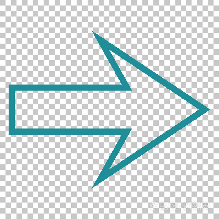 箭头右矢量图标插画-正版商用图片1qjyay-摄图新视界