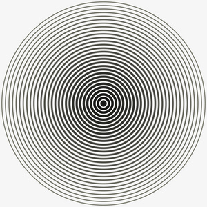 同心圆.图为声波.黑色和白色颜色环.矢量图照片