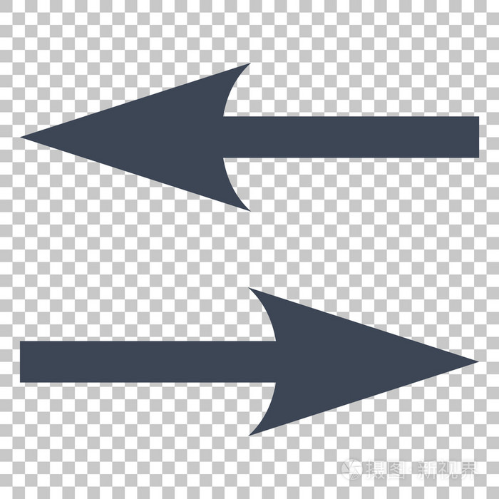 横向交流箭头矢量图标