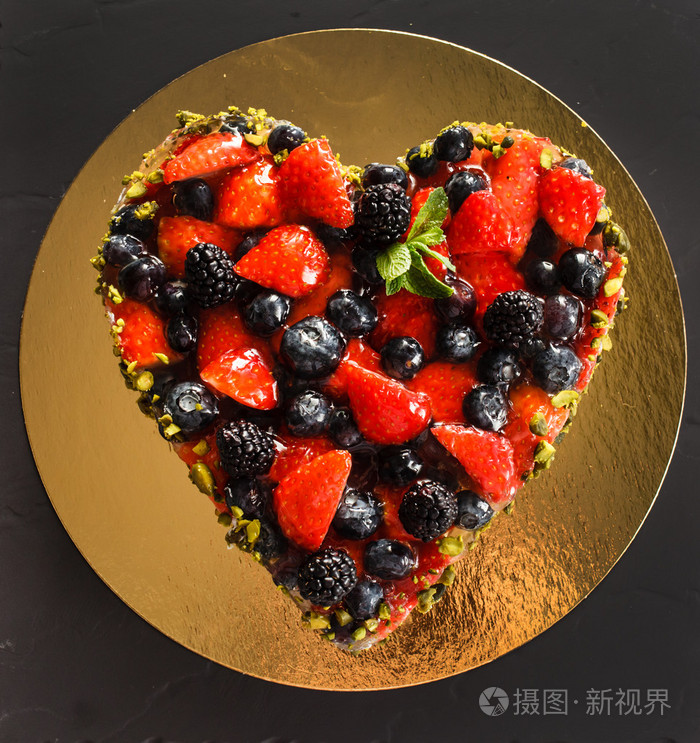 心脏的形状蛋糕