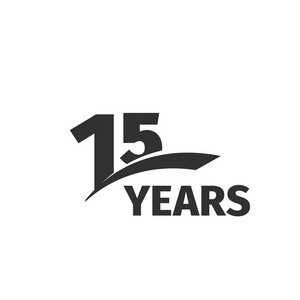 15 的数字标识.十五年禧庆典图标.第十五届生日会徽.矢量周年插画照片