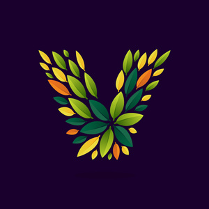 字体绿色叶图片-字体绿色叶素材-字体绿色叶插画-摄图新视界