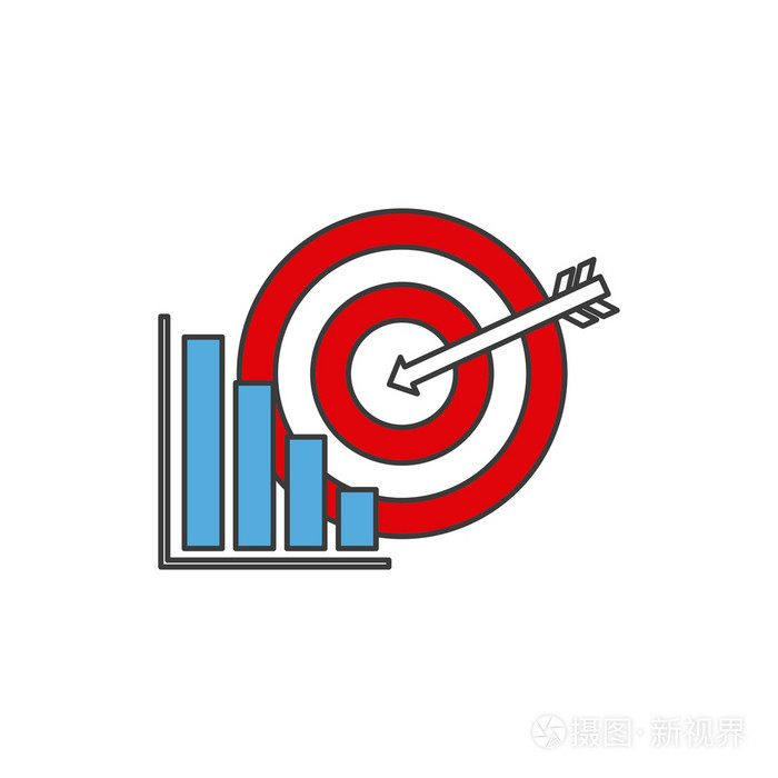 目标箭头与 seo 图标