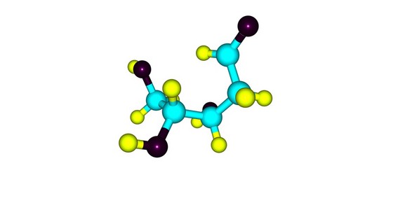 脱氧核糖分子结构上白色孤立照片