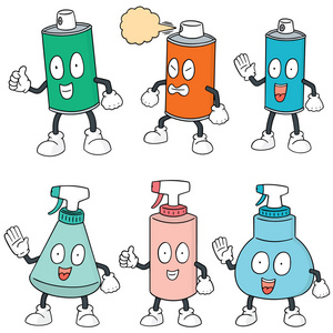 漫画卡通喷雾可以图片