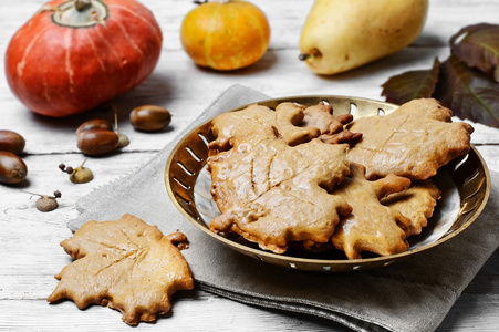 象征性的秋天饼干图片