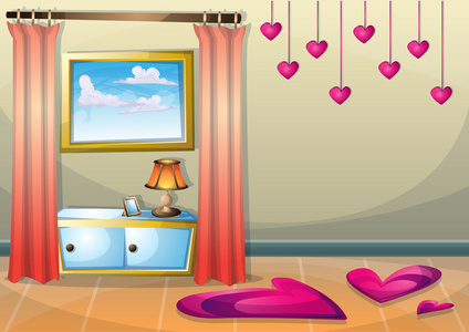 房间卡通室内图图片