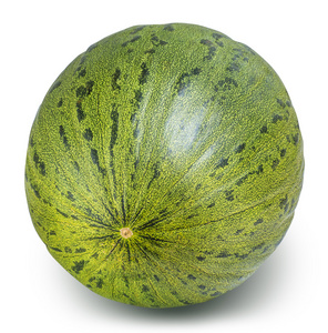 撒泼分离与剪切路径的白色背景上的绿色瓜照片