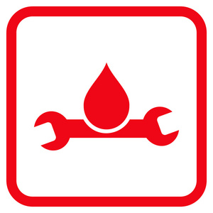 在框架中的水暖矢量图标照片