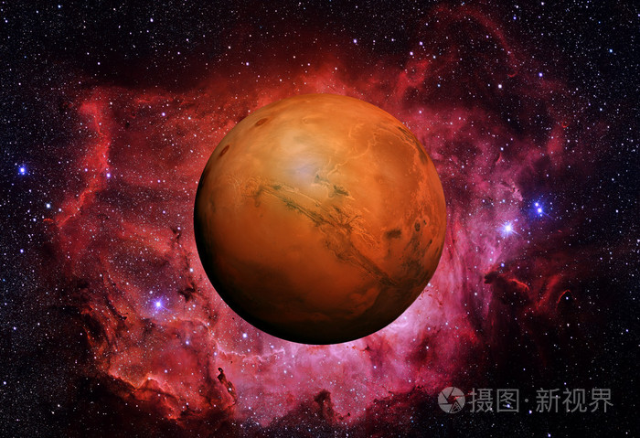 太阳能系统火星它是离太阳第四的行星
