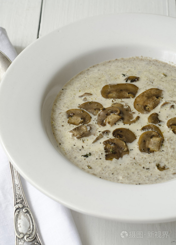 奶油蘑菇汤照片-正版商用图片1qmtzt-摄图新视界