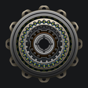 抽象金属背景插画