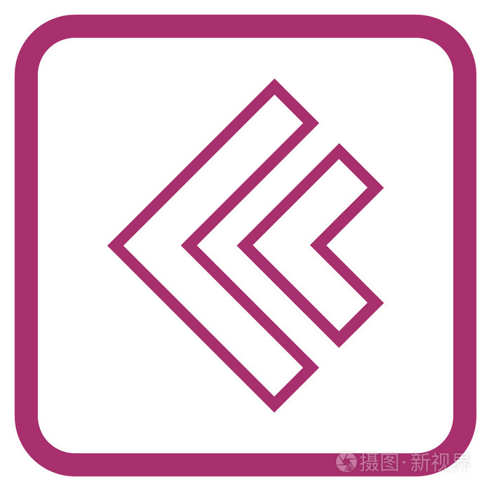 在框架中的方向左的矢量图标