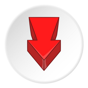 动态可爱箭头红色箭头图标,卡通风格照片