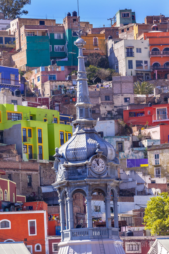 彩色的房屋市场梅尔卡多伊达尔戈瓜纳华托墨西哥