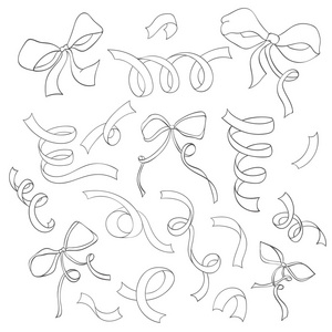 明亮的丝带一套图片-明亮的丝带一套素材-明亮的丝带一套插画-摄图新