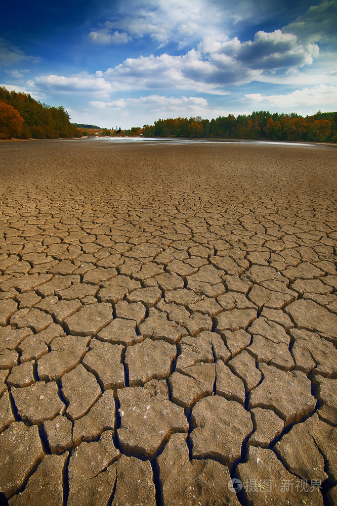 土地干裂的地面