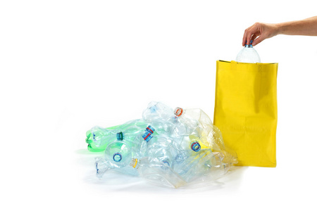 回收塑料废物概念的教育图片