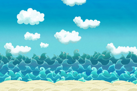 卡通大海背景图片